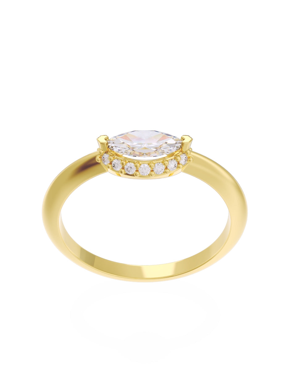 Anillo de Compromiso Eternidad de Oro 14k Zirconia Z8544-1