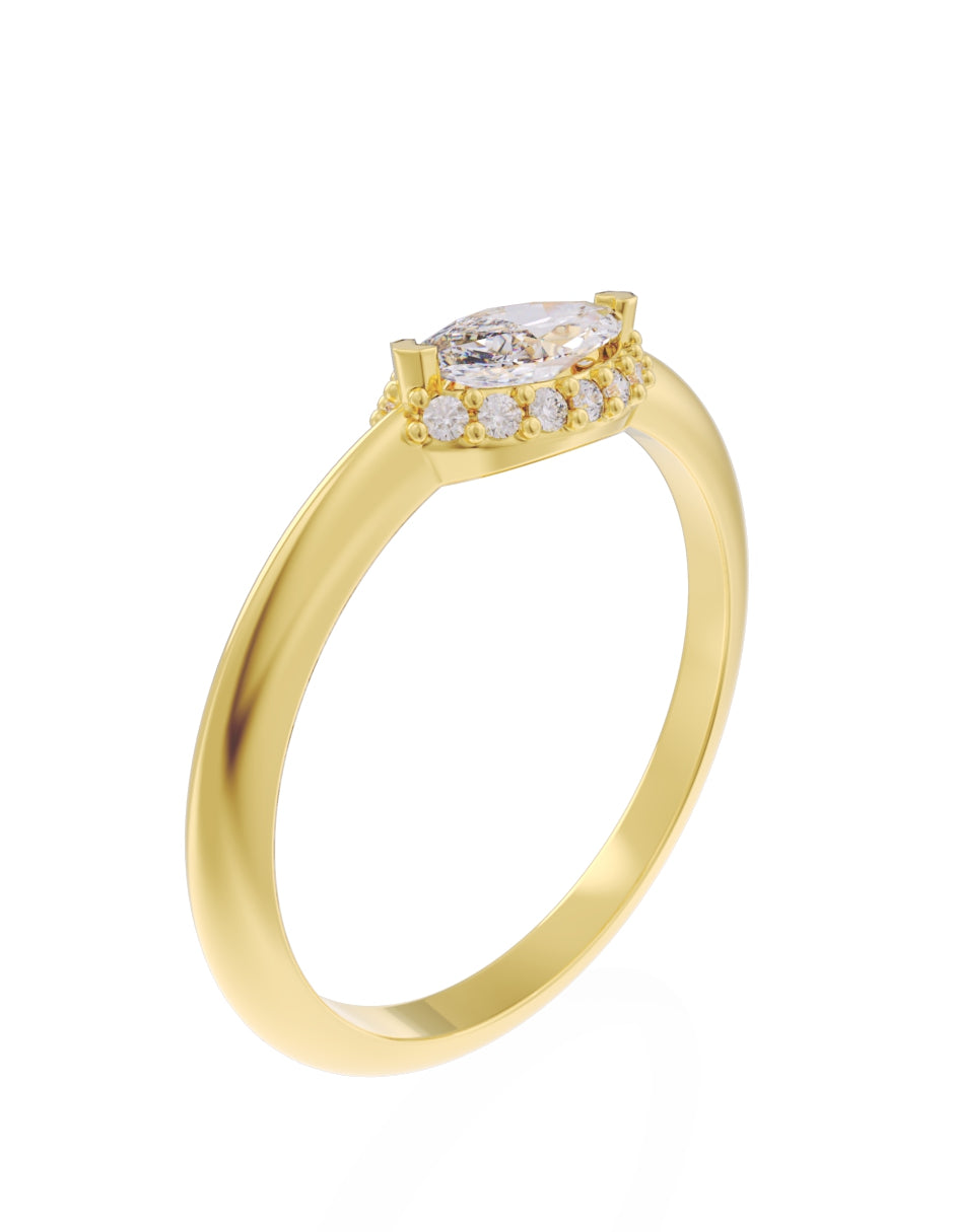 Anillo de Compromiso Eternidad de Oro 14k Zirconia Z8544-2