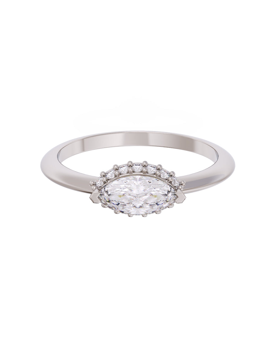 Anillo de Compromiso Eternidad de Oro 14k Zirconia Z8544-3