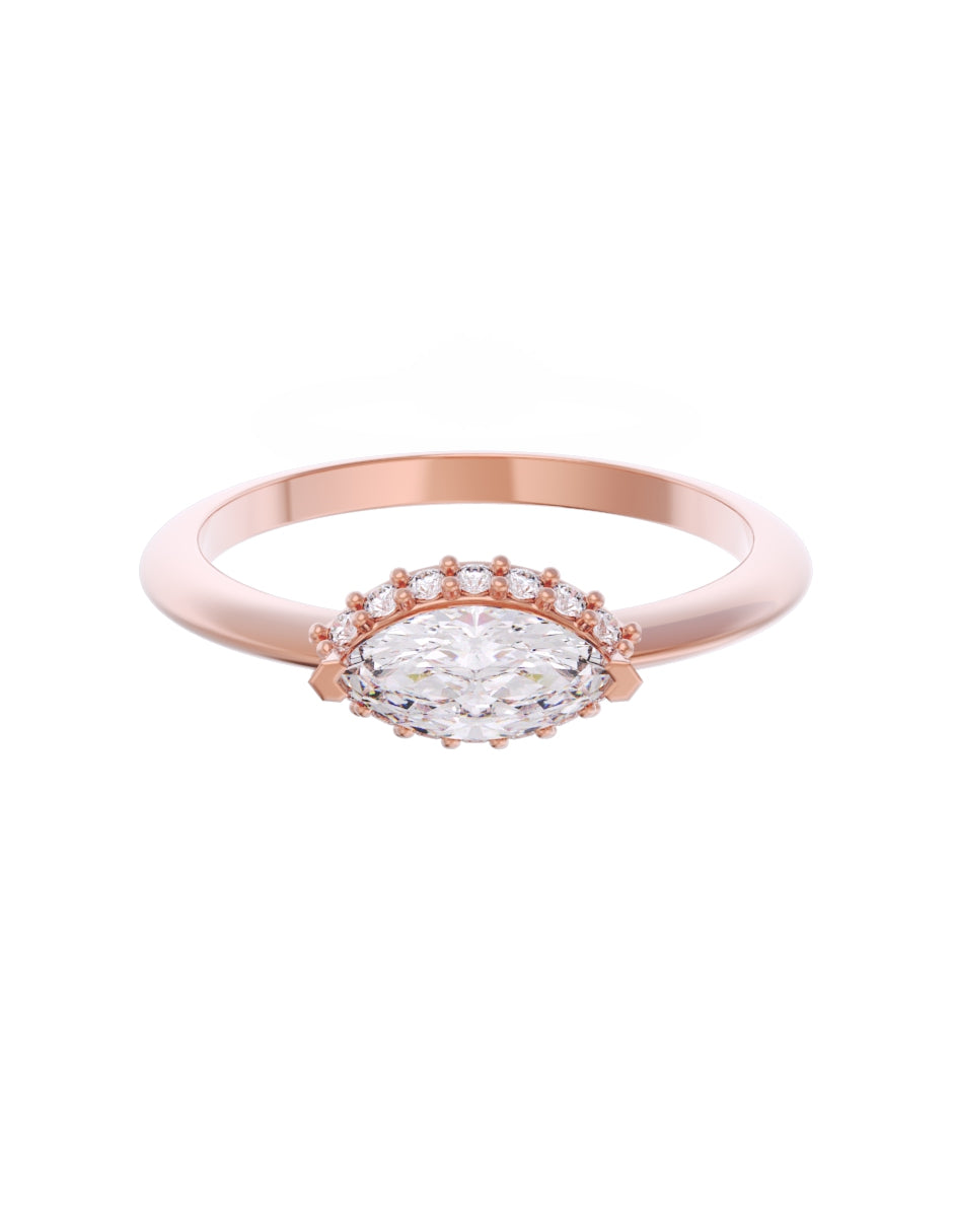 Anillo de Compromiso Eternidad de Oro 14k Zirconia Z8544-6