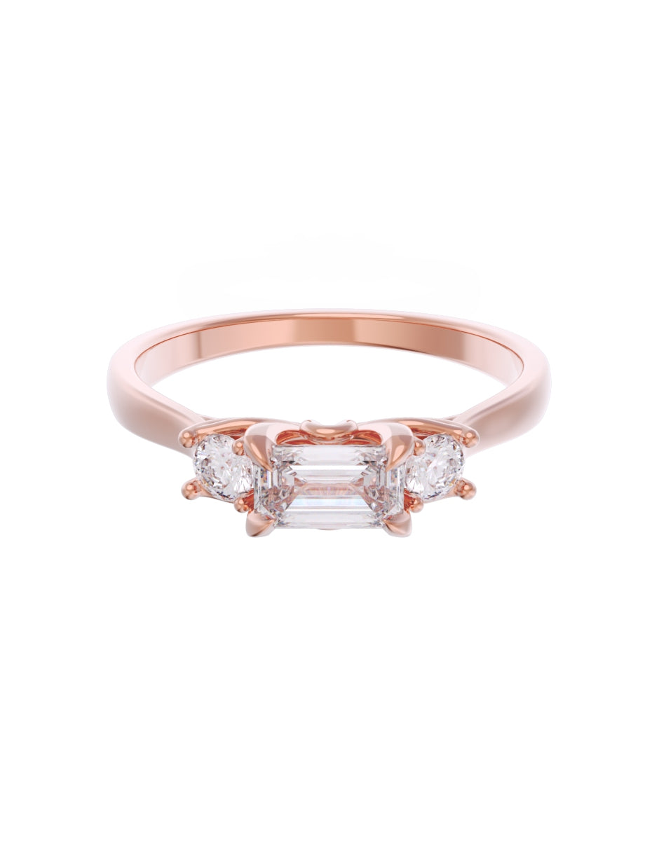 Anillo de Compromiso Eternidad de Oro 14k Zirconia Z8545-3