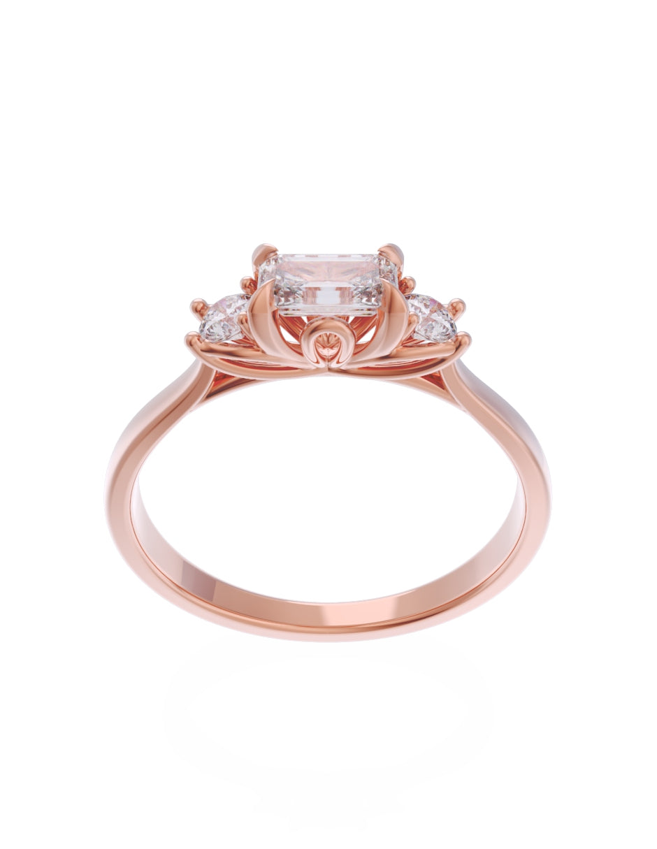 Anillo de Compromiso Eternidad de Oro 14k Zirconia Z85454