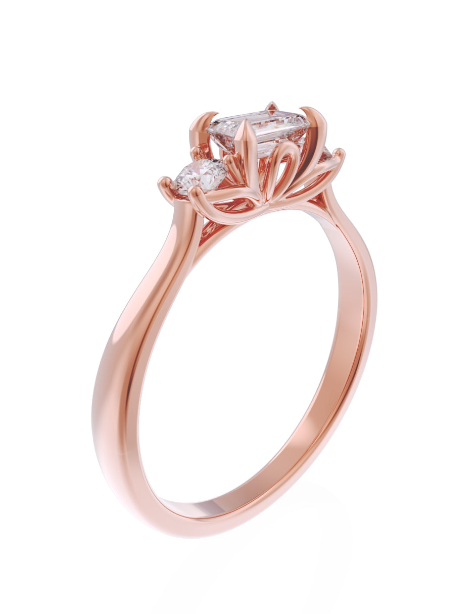 Anillo de Compromiso Eternidad de Oro 14k Zirconia Z8545-5