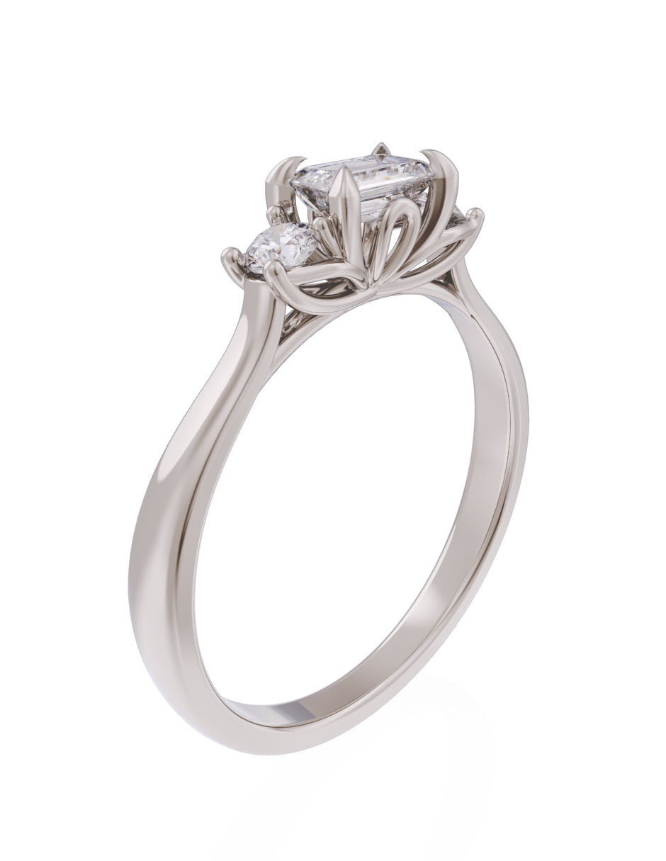 Anillo de Compromiso Eternidad de Oro 14k Zirconia Z8545-6