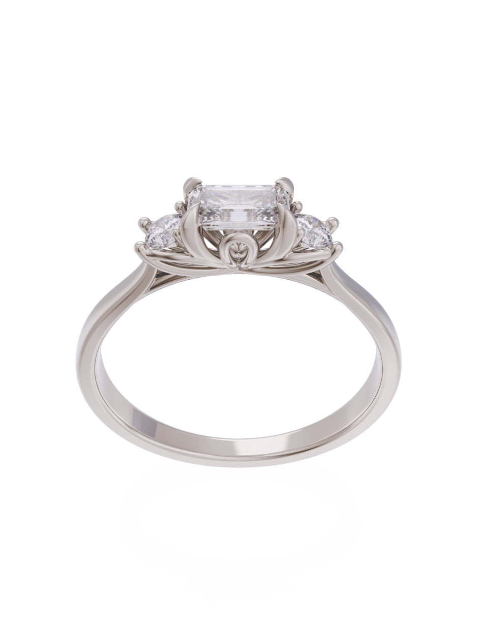 Anillo de Compromiso Eternidad de Oro 14k Zirconia Z8545-8