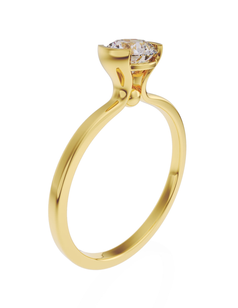 Anillo de Compromiso Eternidad de Oro 14k Zirconia Z8546-1
