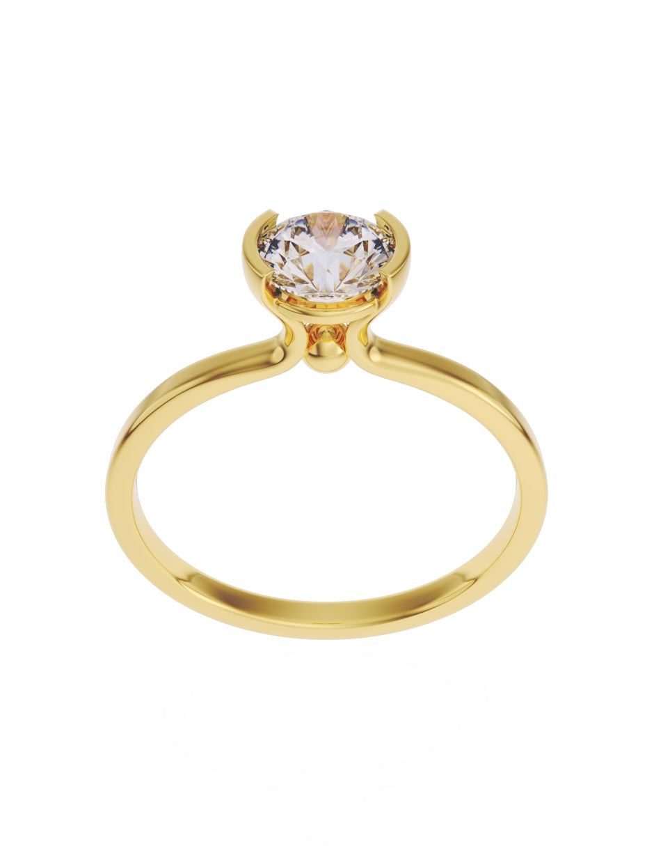 Anillo de Compromiso Eternidad de Oro 14k Zirconia Z8546-2
