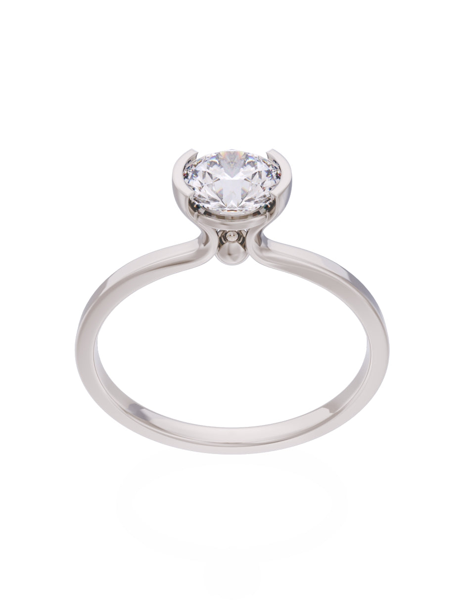 Anillo de Compromiso Eternidad de Oro 14k Zirconia Z8546-4