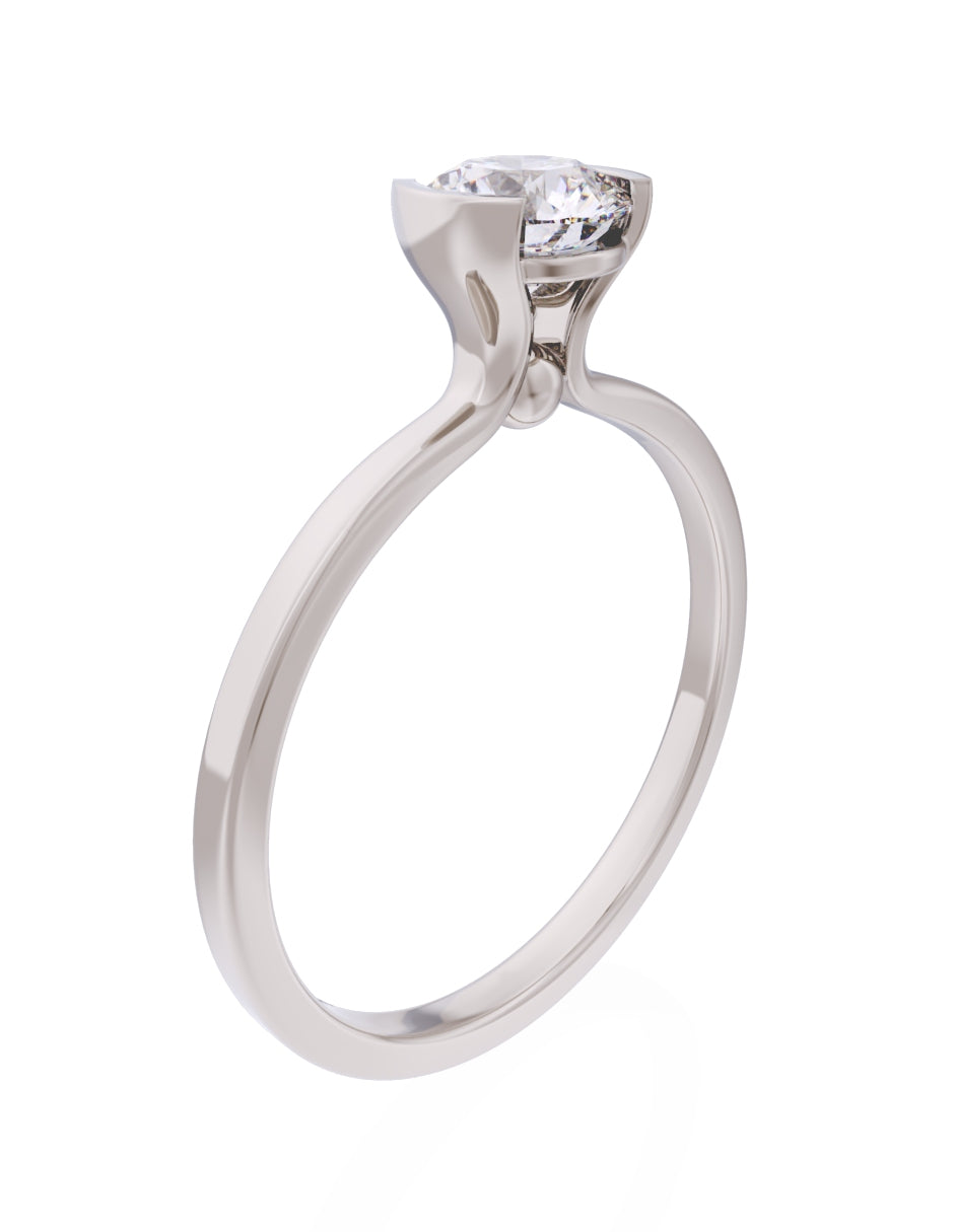 Anillo de Compromiso Eternidad de Oro 14k Zirconia Z8546-5