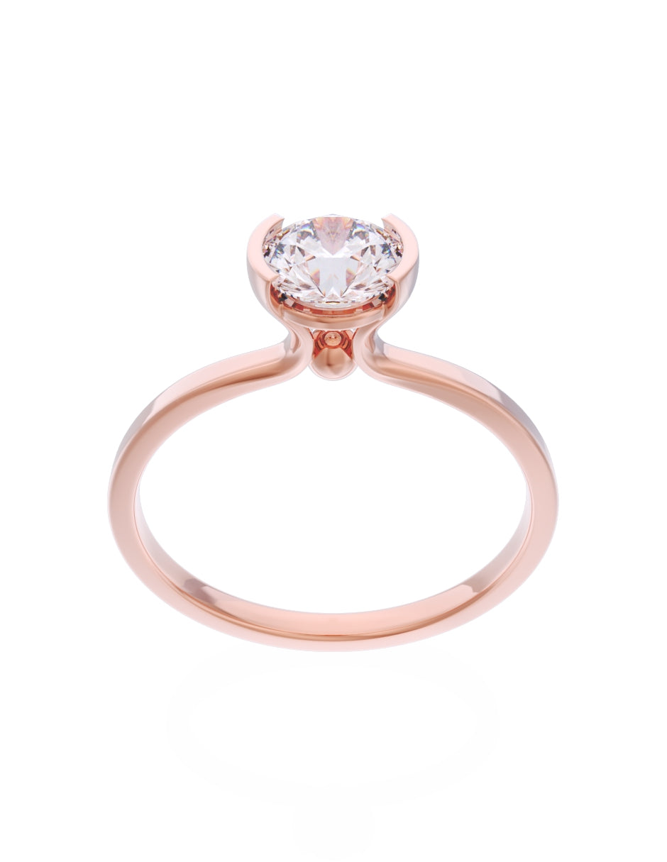 Anillo de Compromiso Eternidad de Oro 14k Zirconia Z8546-7