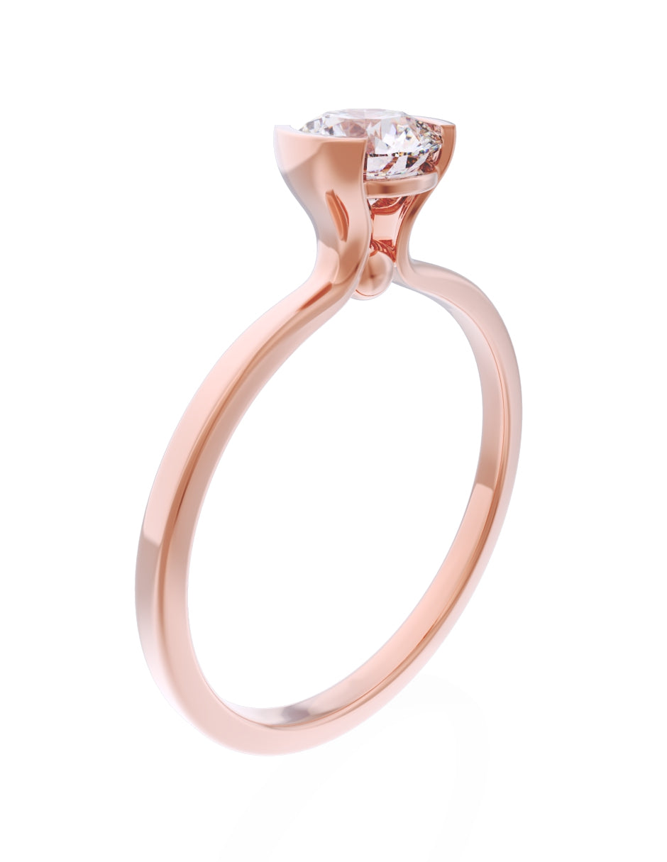 Anillo de Compromiso Eternidad de Oro 14k Zirconia Z8546-8