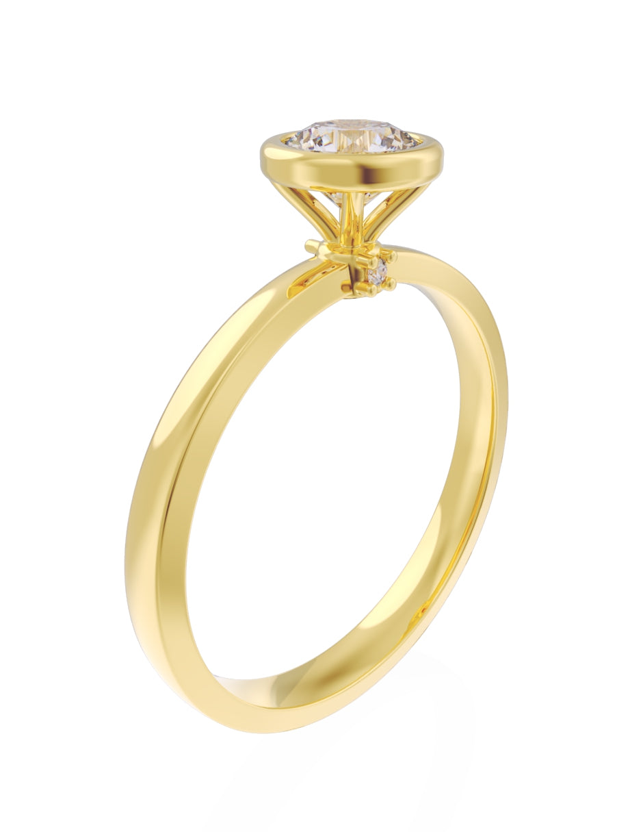 Anillo de Compromiso Eternidad de Oro 14k Zirconia Z8547-2