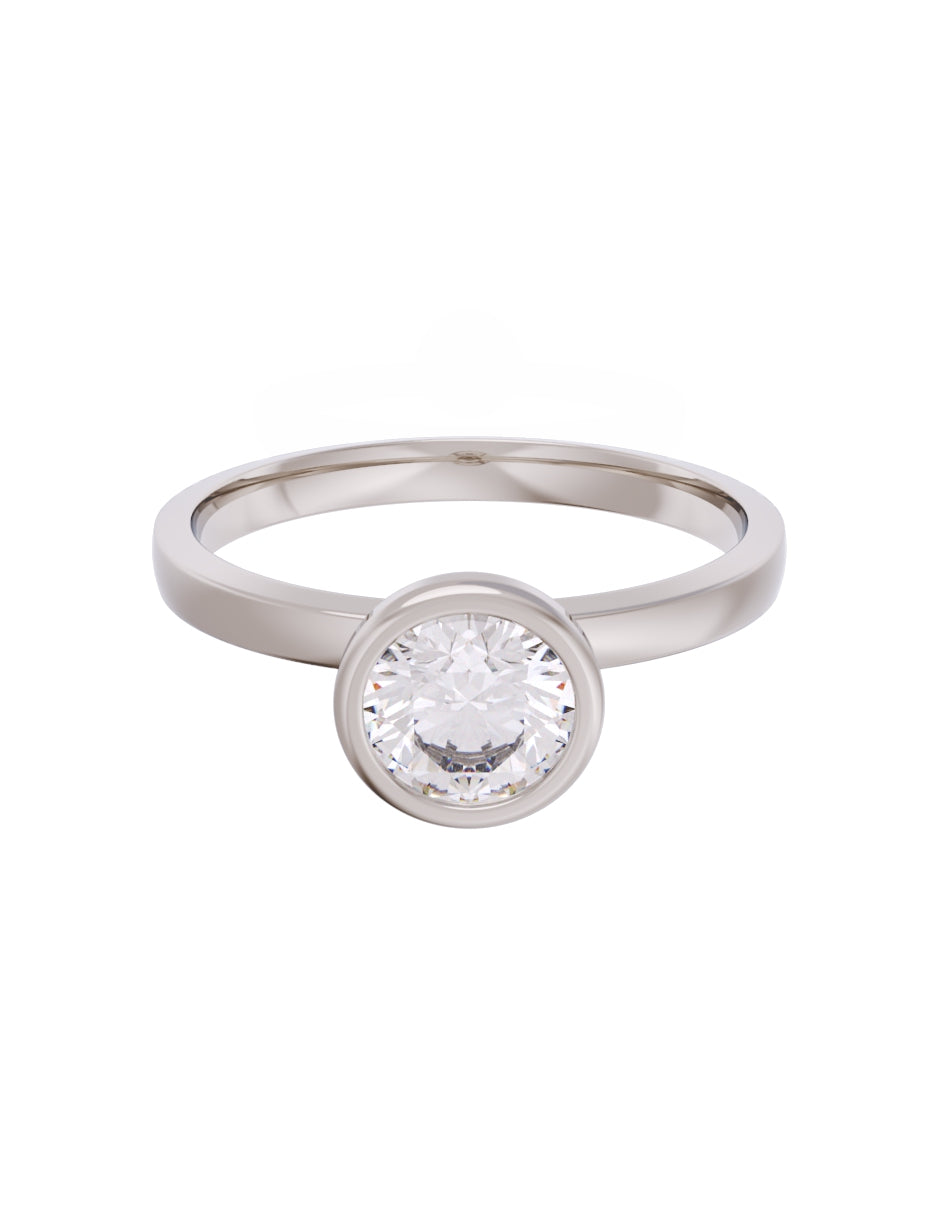 Anillo de Compromiso Eternidad de Oro 14k Zirconia Z8547-3