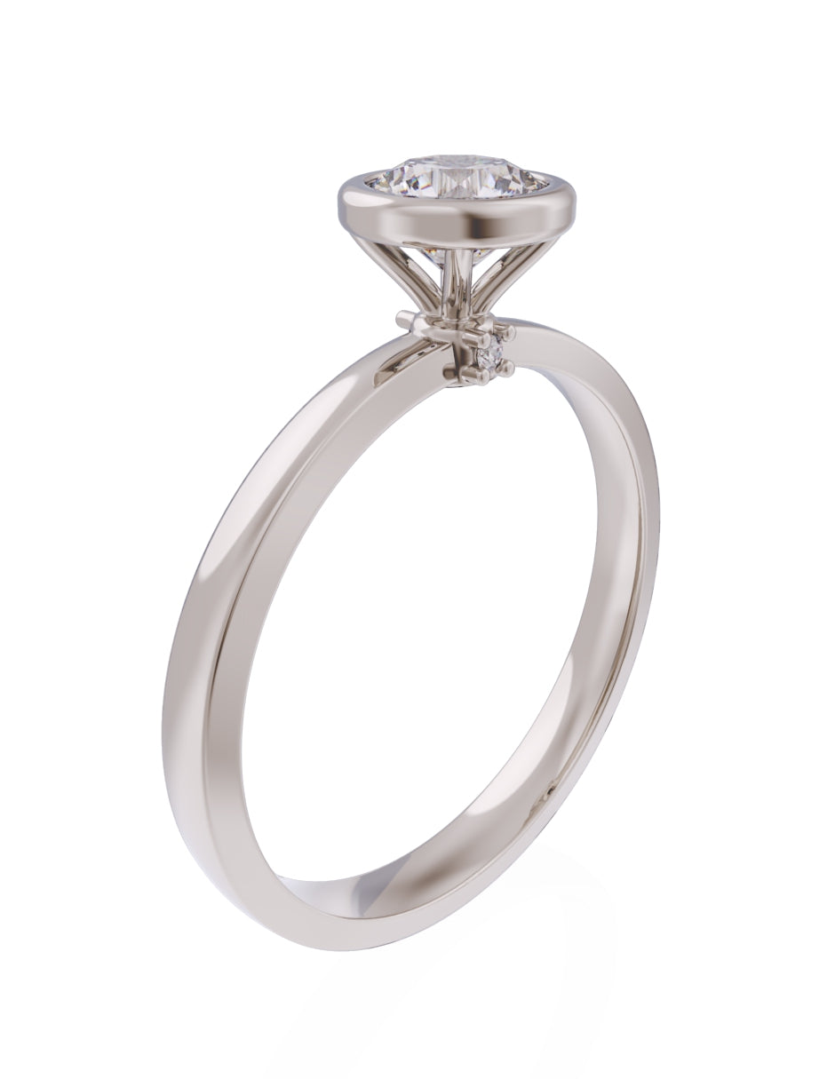 Anillo de Compromiso Eternidad de Oro 14k Zirconia Z8547-5