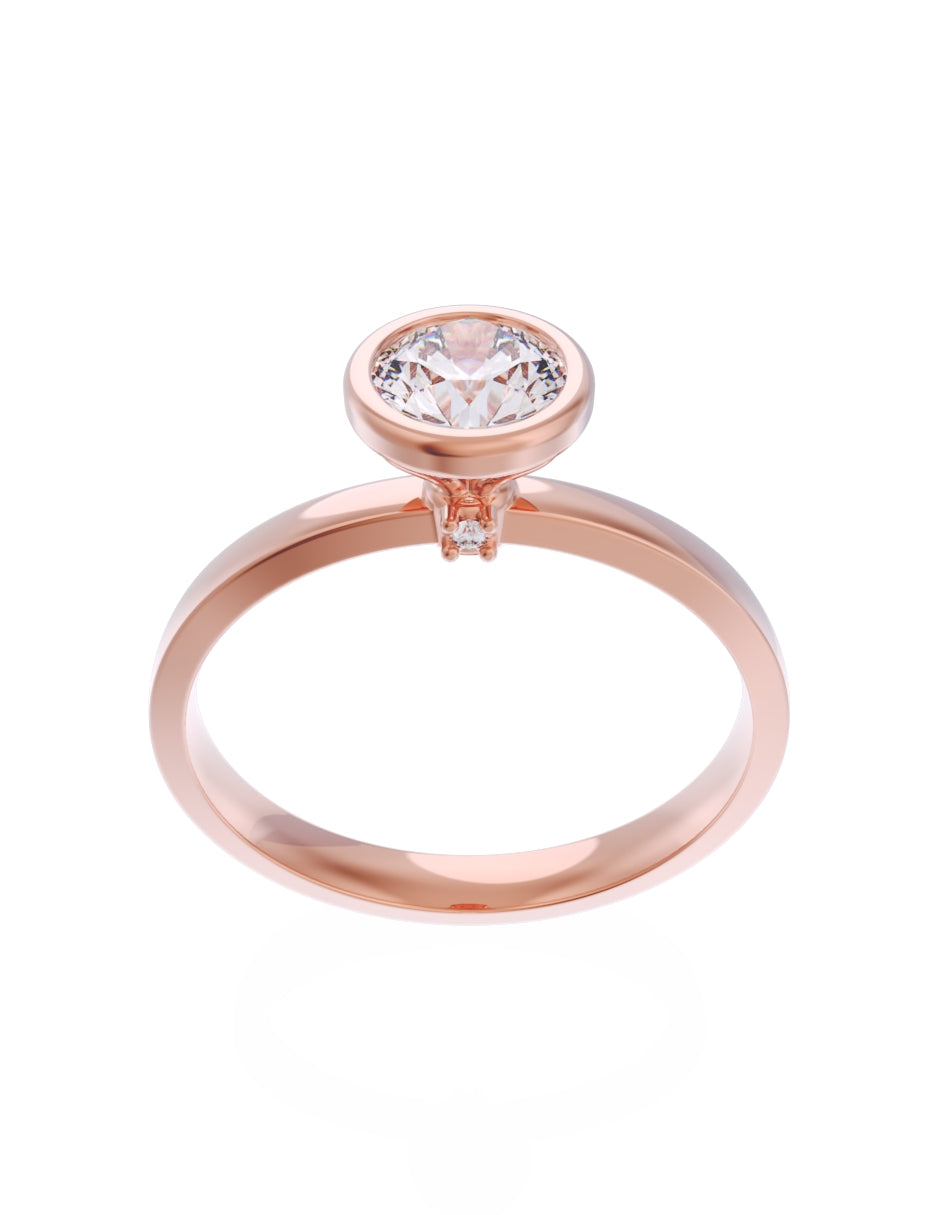 Anillo de Compromiso Eternidad de Oro 14k Zirconia Z8547-7