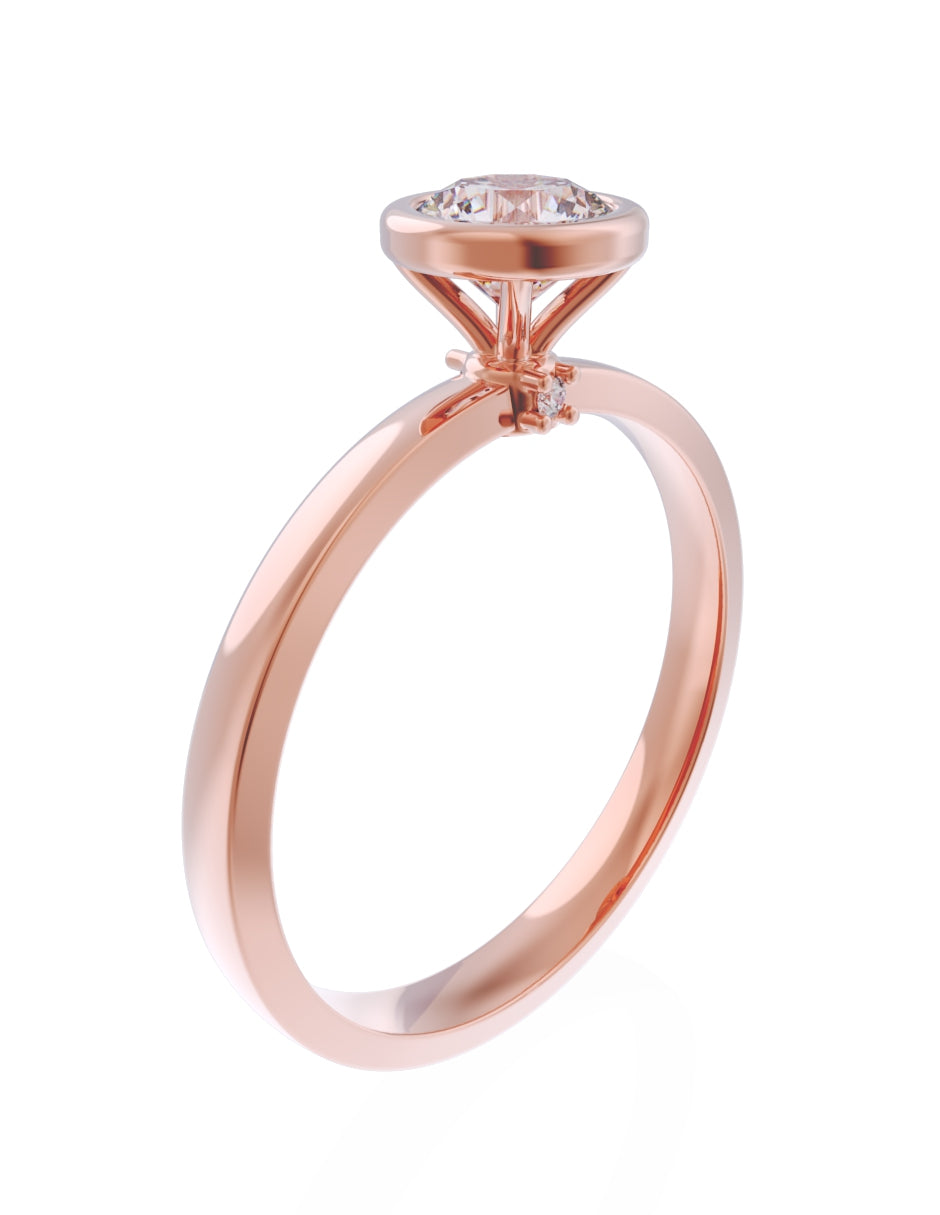 Anillo de Compromiso Eternidad de Oro 14k Zirconia Z8547-8
