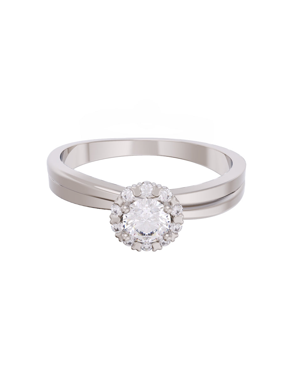 Anillo de Compromiso Eternidad de Oro 14k Zirconia Z8548-3