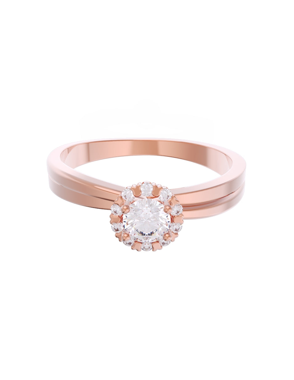 Anillo de Compromiso Eternidad de Oro 14k Zirconia Z8548-6