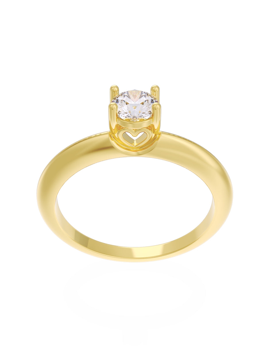 Anillo de Compromiso Eternidad de Oro 14k Zirconia Z8549-1