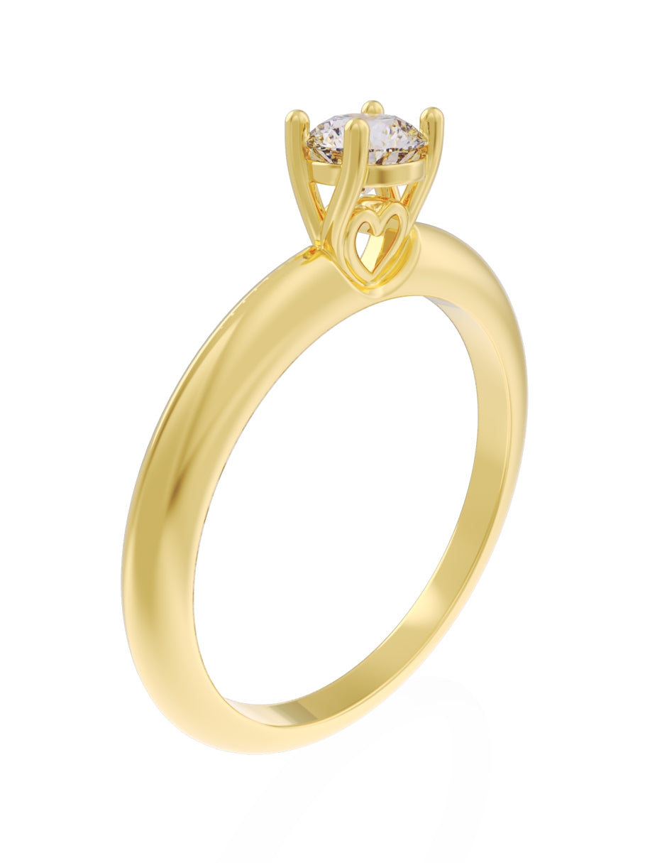 Anillo de Compromiso Eternidad de Oro 14k Zirconia Z8549-2