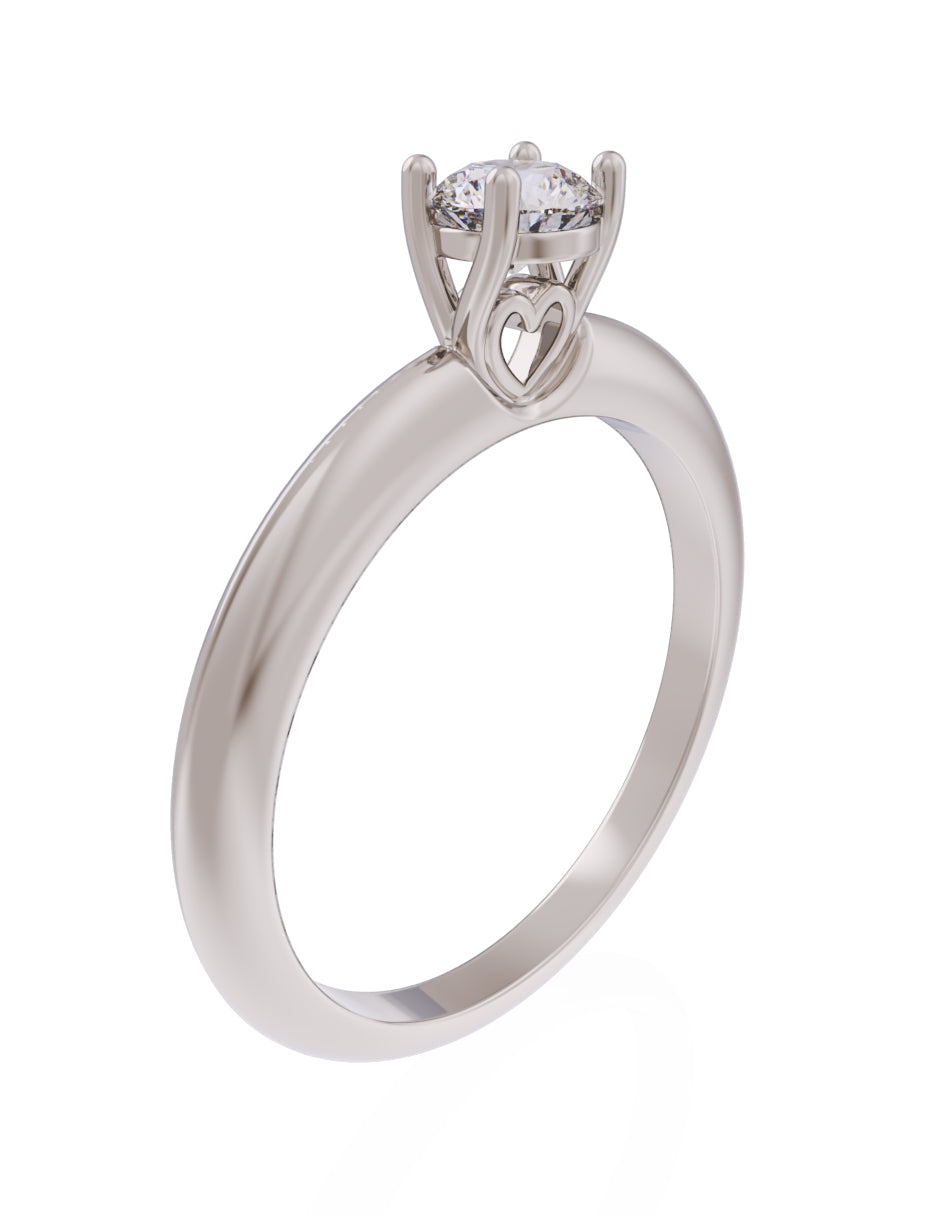 Anillo de Compromiso Eternidad de Oro 14k Zirconia Z8549-5