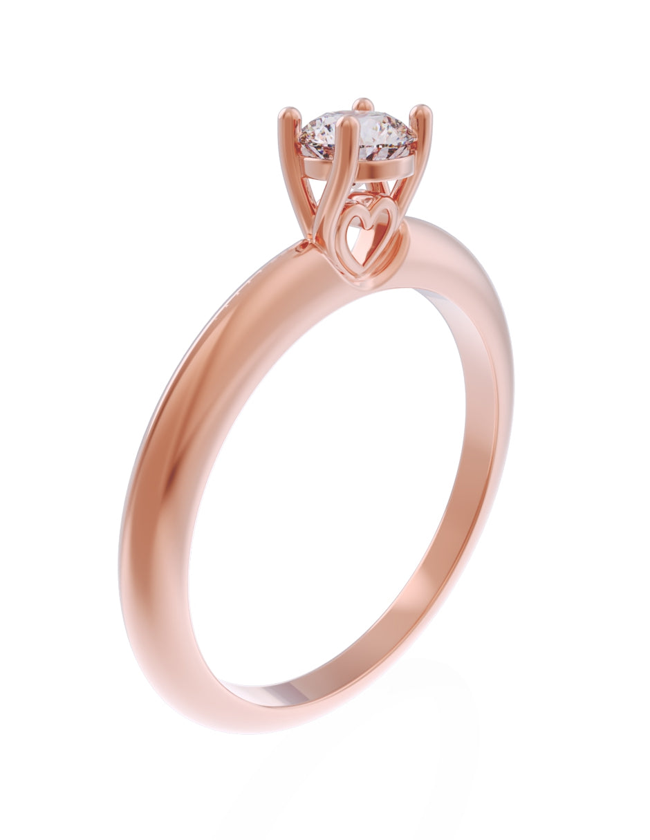 Anillo de Compromiso Eternidad de Oro 14k Zirconia Z8549-8