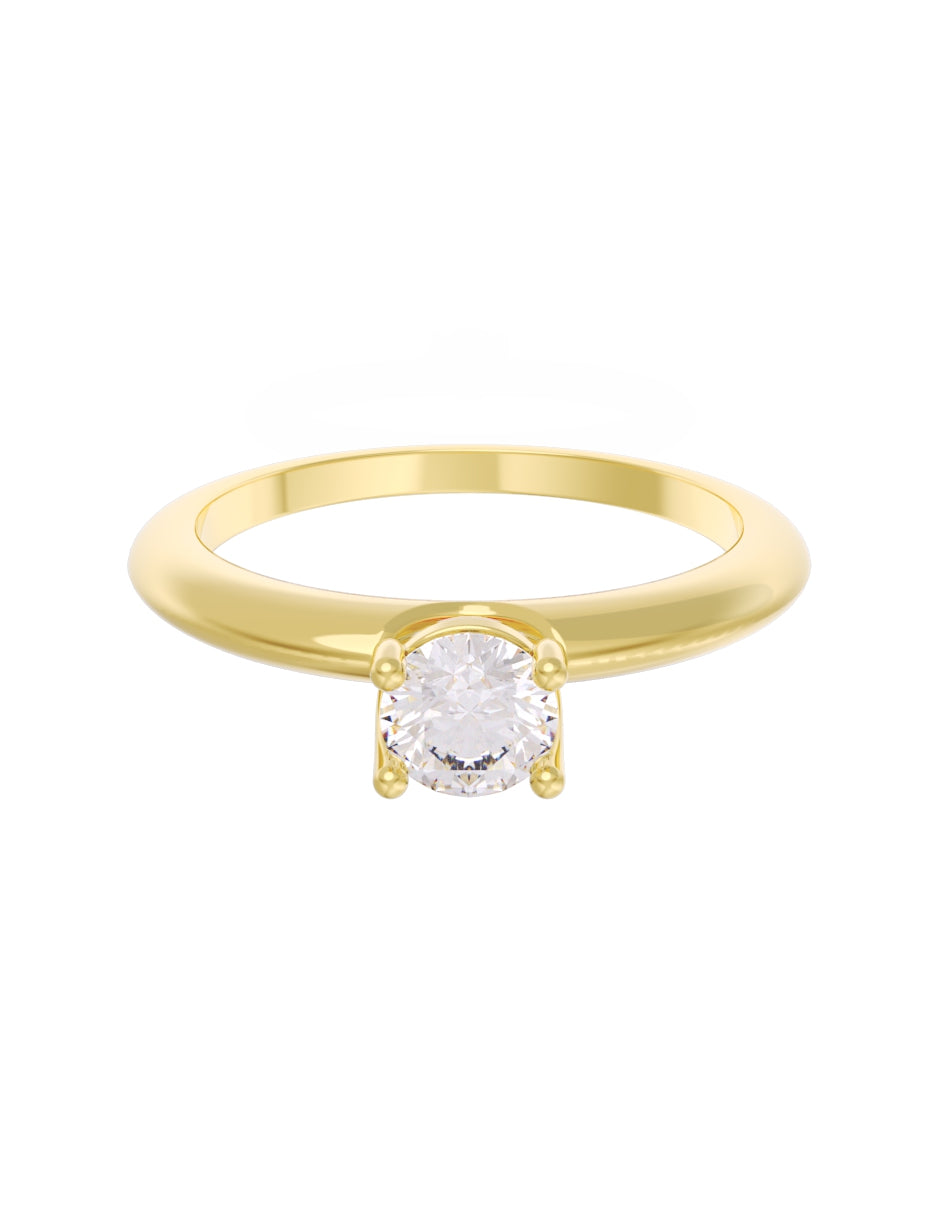 Anillo de Compromiso Eternidad de Oro 14k Zirconia Z8549
