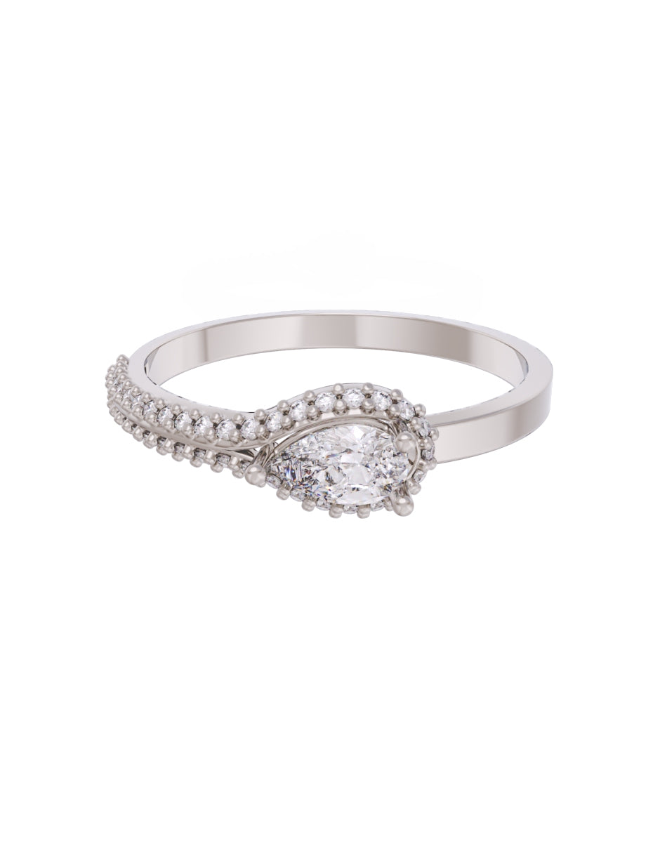 Anillo de Compromiso Eternidad de Oro 14k Zirconia Z8550-3
