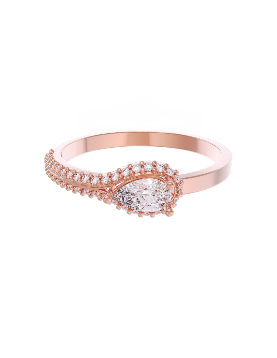Anillo de Compromiso Eternidad de Oro 14k Zirconia Z8550-6