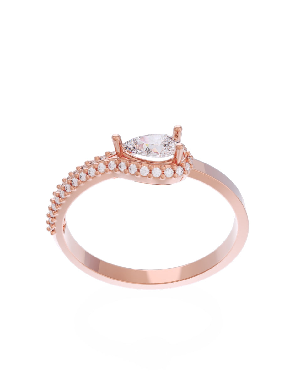 Anillo de Compromiso Eternidad de Oro 14k Zirconia Z8550-7