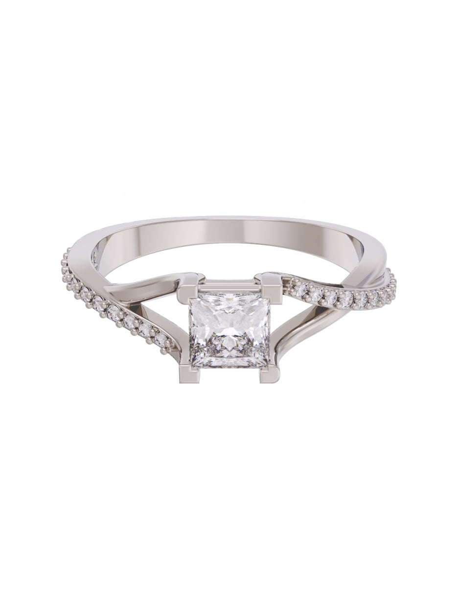Anillo de Compromiso Eternidad de Oro 14k Zirconia Z8551-3