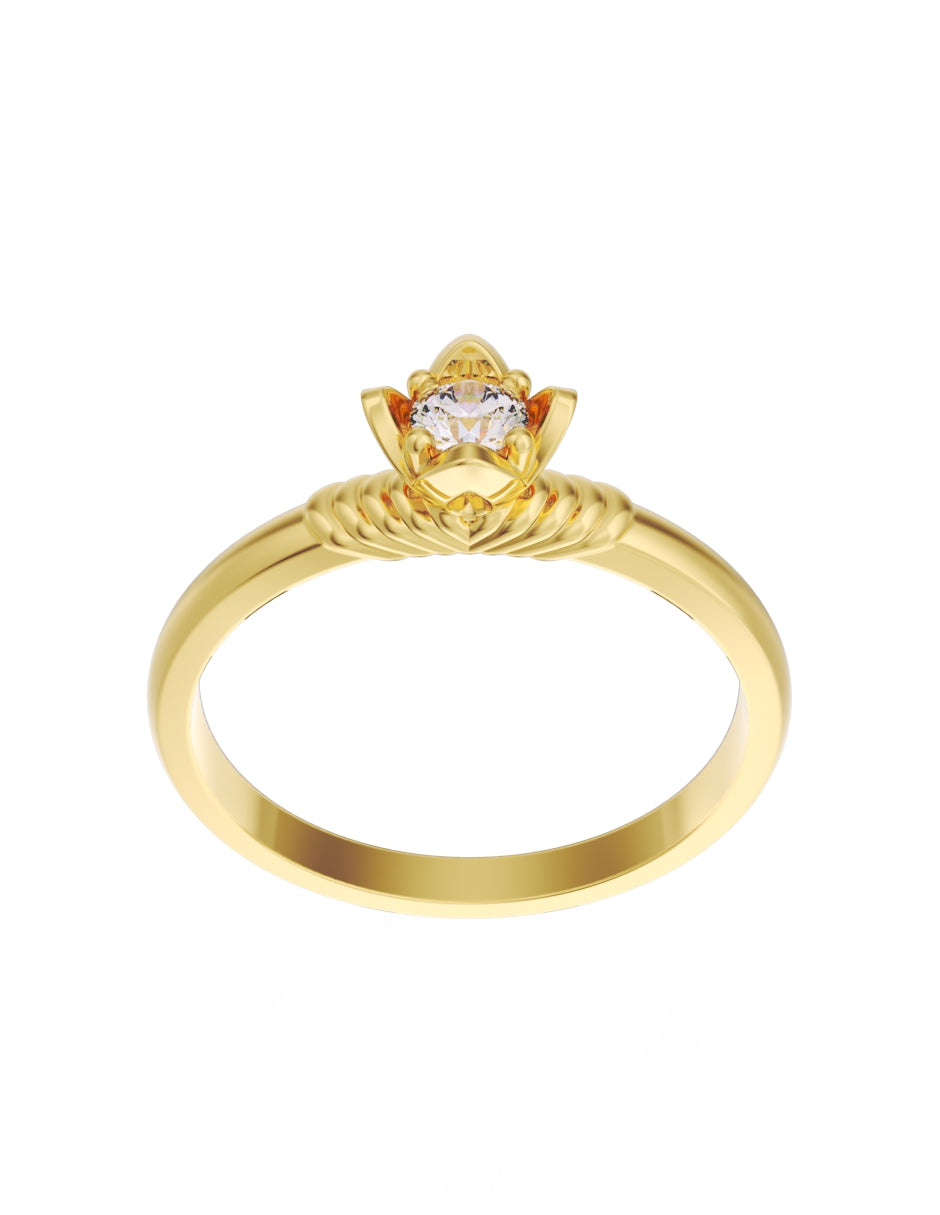 Anillo de Compromiso Eternidad de Oro 14k Zirconia Z8552-1