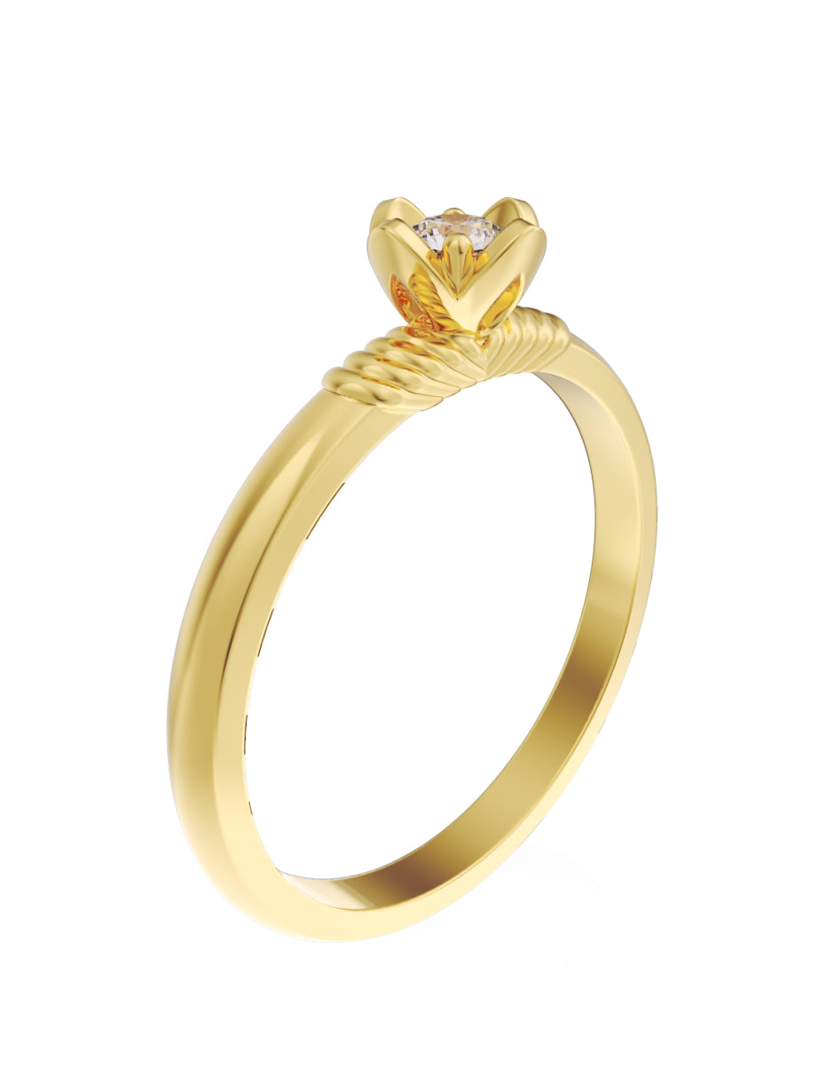Anillo de Compromiso Eternidad de Oro 14k Zirconia Z8552-2