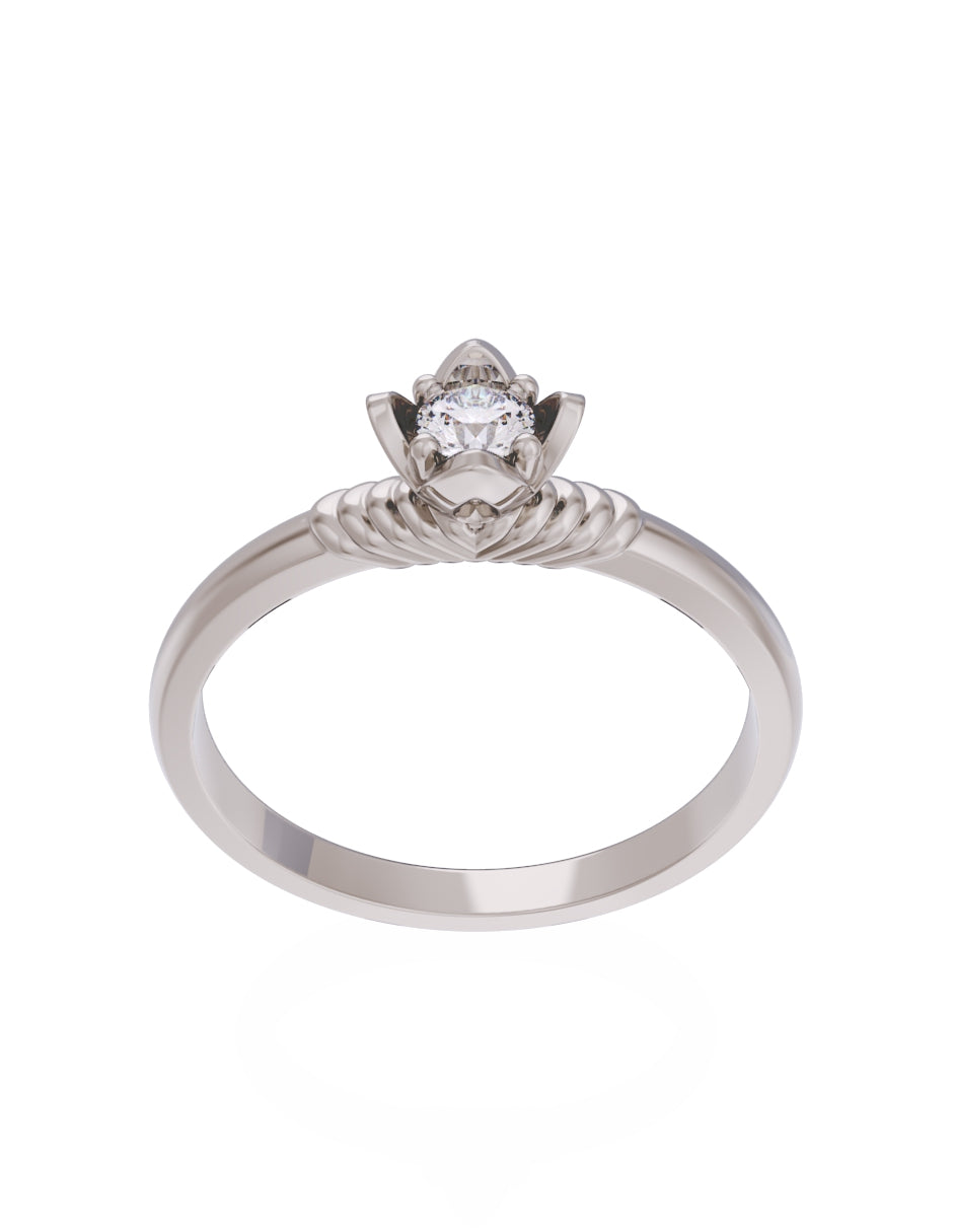 Anillo de Compromiso Eternidad de Oro 14k Zirconia Z8552-4