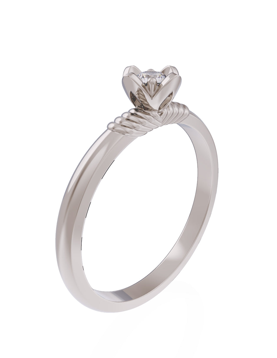 Anillo de Compromiso Eternidad de Oro 14k Zirconia Z8552-5