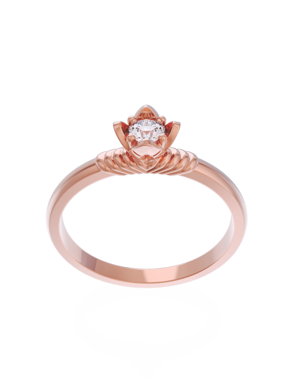 Anillo de Compromiso Eternidad de Oro 14k Zirconia Z8552-7