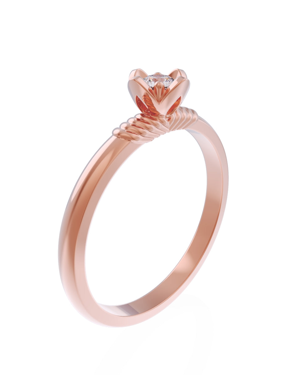 Anillo de Compromiso Eternidad de Oro 14k Zirconia Z8552-8