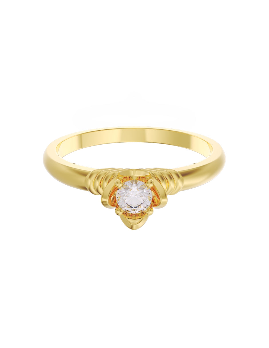 Anillo de Compromiso Eternidad de Oro 14k Zirconia Z8552