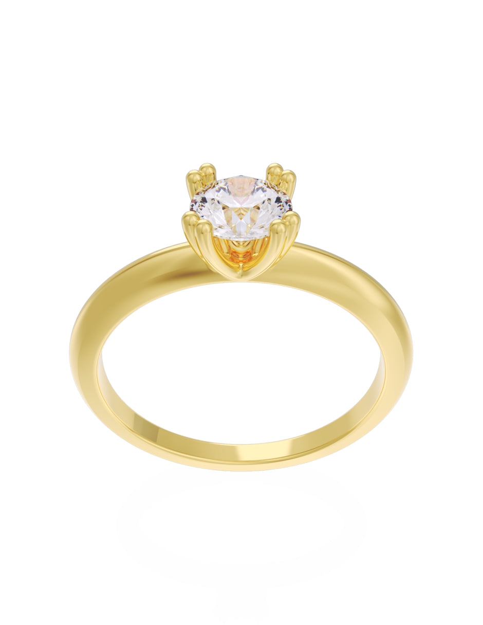 Anillo de Compromiso Eternidad de Oro 14k Zirconia Z8553-1