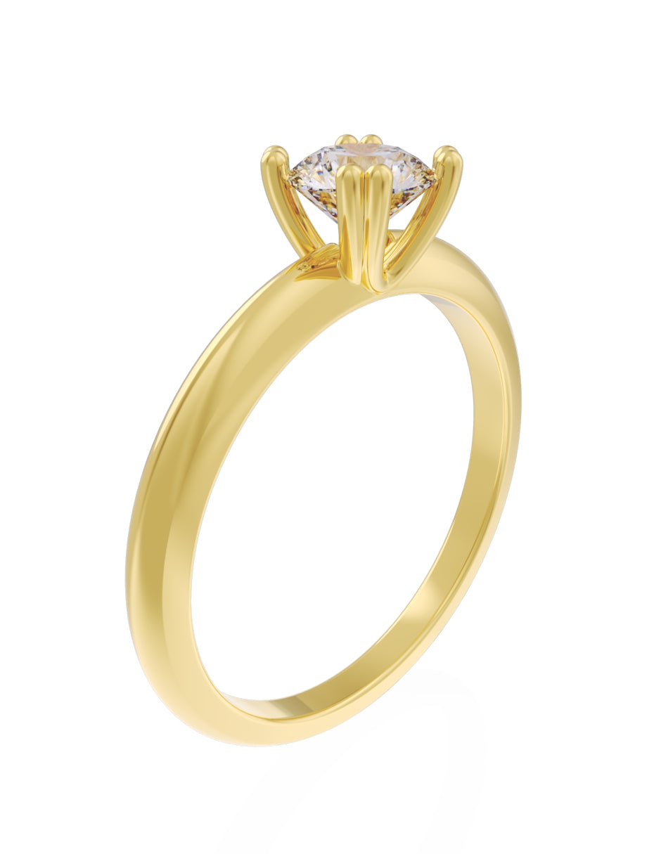 Anillo de Compromiso Eternidad de Oro 14k Zirconia Z8553-2