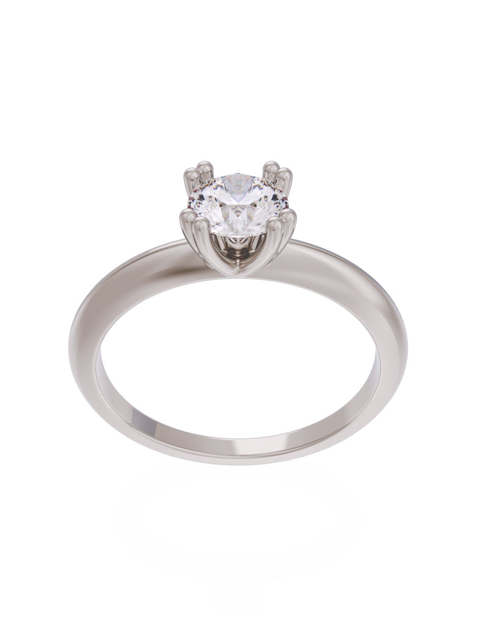 Anillo de Compromiso Eternidad de Oro 14k Zirconia Z8553-4