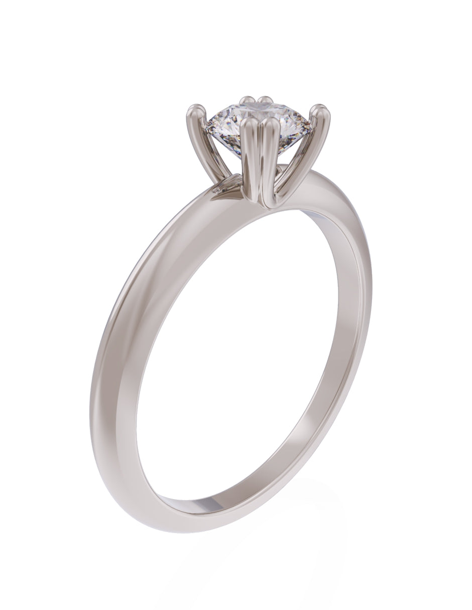 Anillo de Compromiso Eternidad de Oro 14k Zirconia Z8553-5