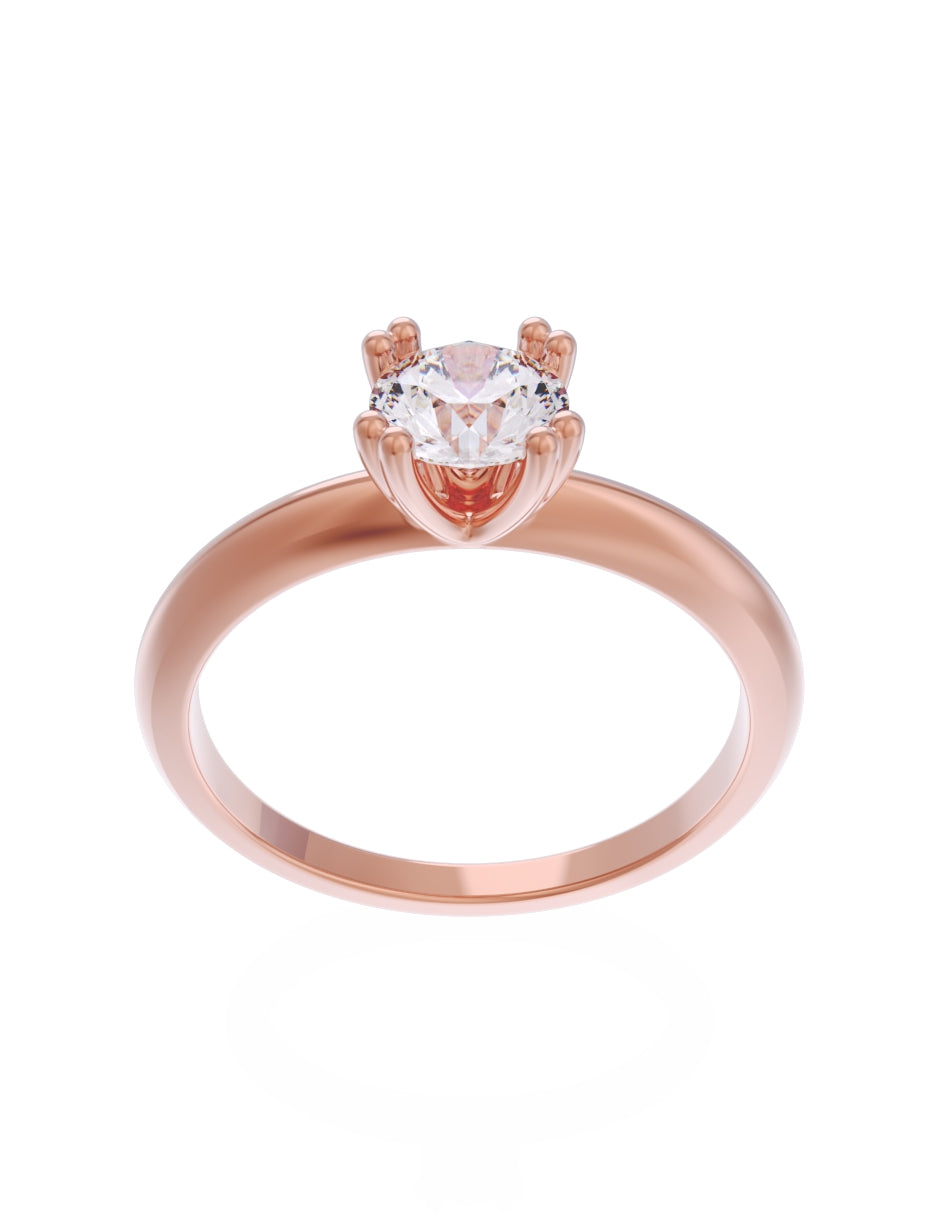 Anillo de Compromiso Eternidad de Oro 14k Zirconia Z8553-7