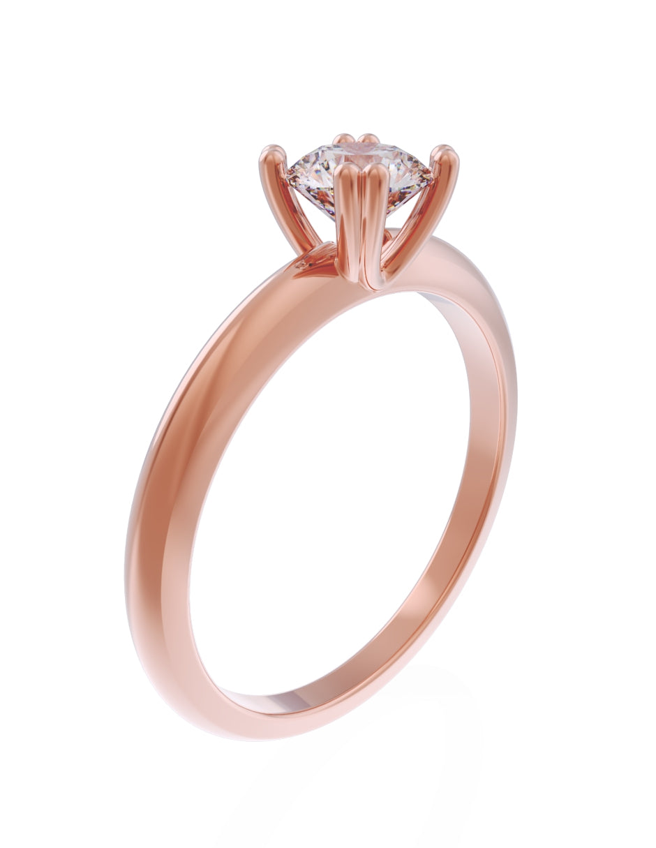Anillo de Compromiso Eternidad de Oro 14k Zirconia Z8553-8