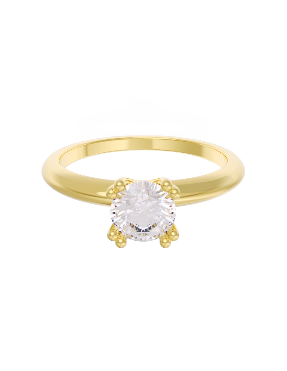Anillo de Compromiso Eternidad de Oro 14k Zirconia Z8553