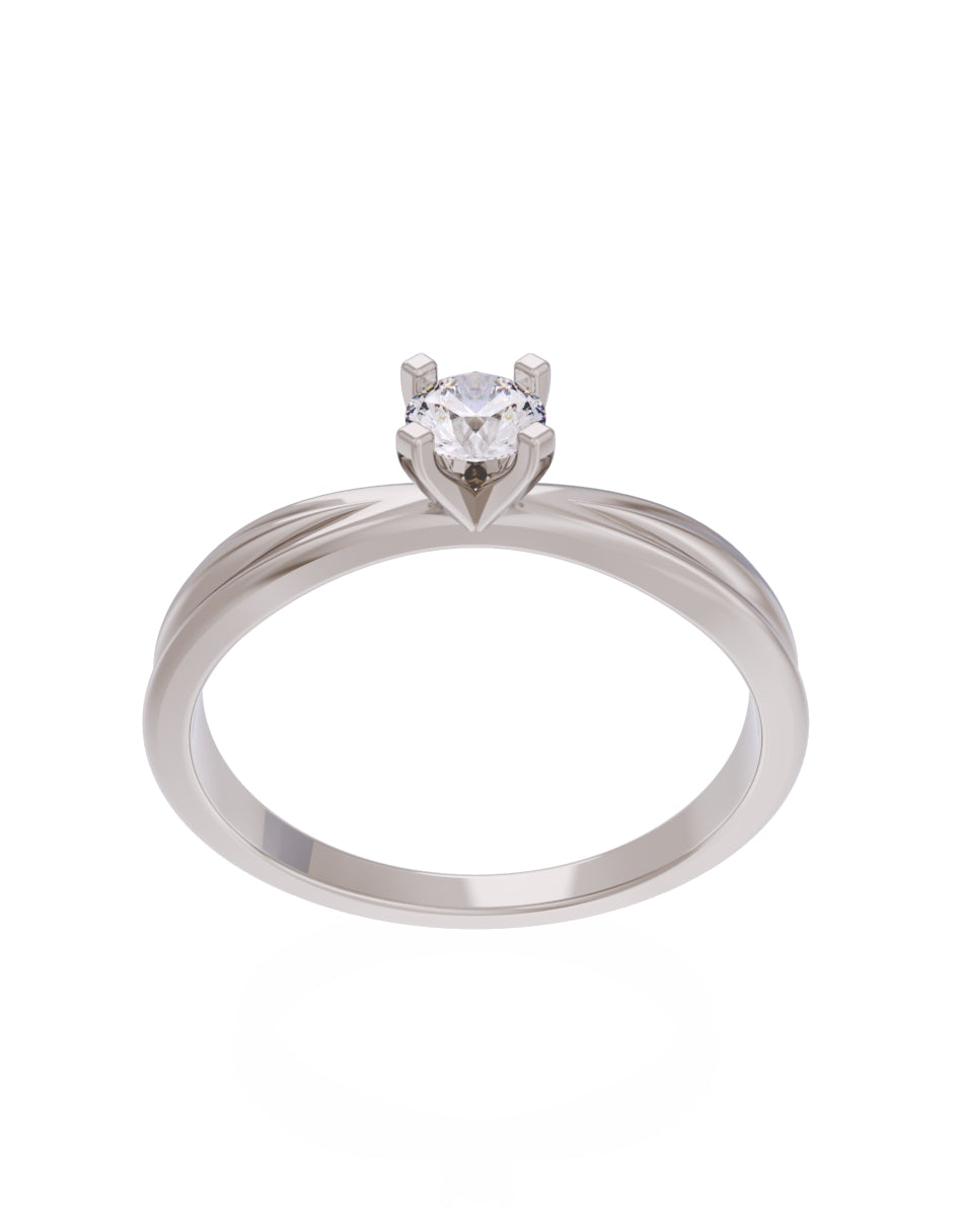 Anillo de Compromiso Eternidad de Oro 14k Zirconia Z8554-4