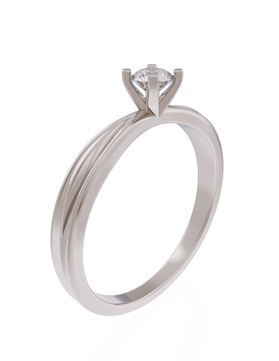 Anillo de Compromiso Eternidad de Oro 14k Zirconia Z8554-5