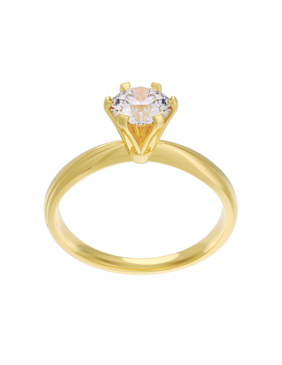 Anillo de Compromiso Eternidad de Oro 14k Zirconia Z8555-1