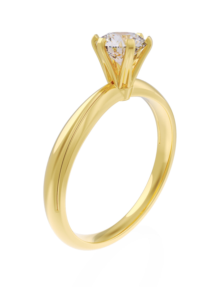 Anillo de Compromiso Eternidad de Oro 14k Zirconia Z8555-2