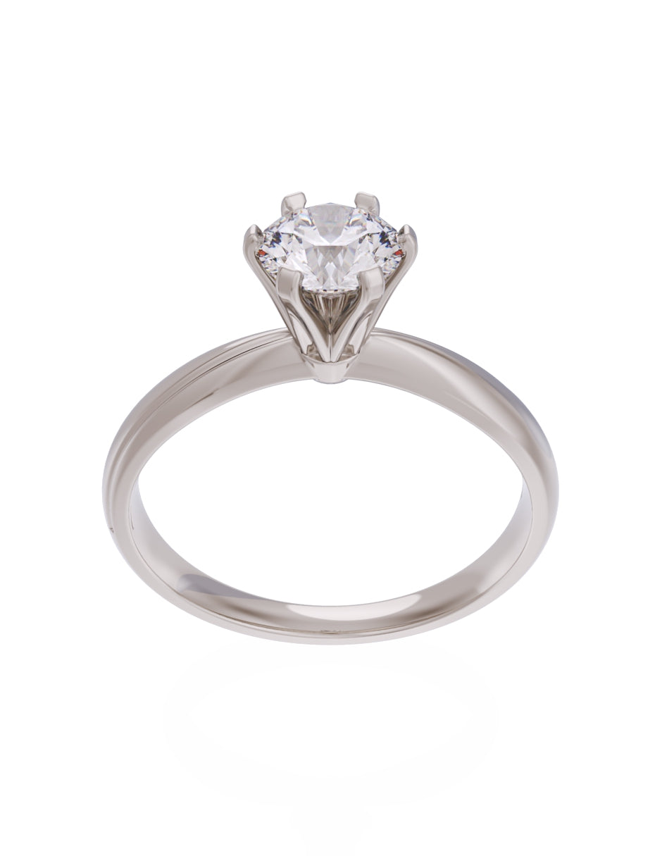 Anillo de Compromiso Eternidad de Oro 14k Zirconia Z8555-4